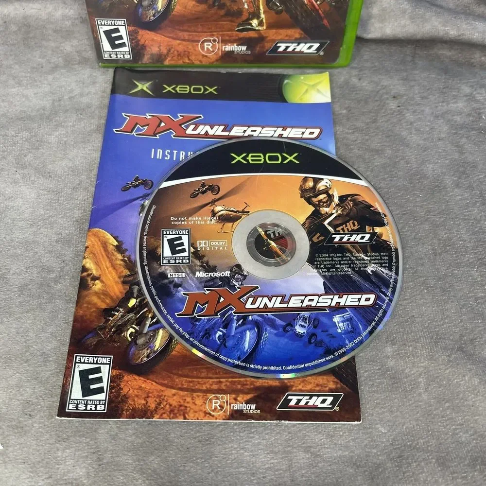 MX Unleashed (Microsoft Xbox, 2004) video game Tested Rough Disc Complete